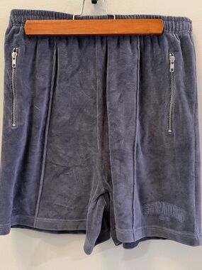 Men’s Standard Cloth Velour Shorts Urban Outfitters Size Medium Blue Gray